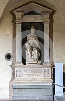Statue in basilica San Miniato al monte, Florence, Italy