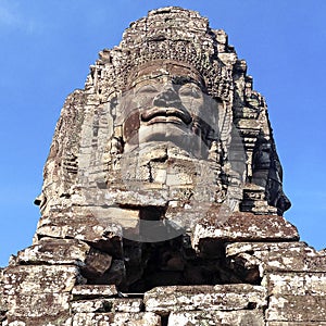 Statue Bayon Temple Angkor Thom, Cambodia