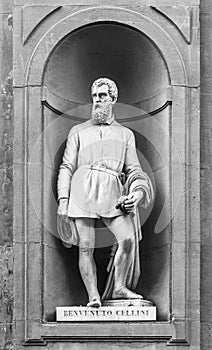 Statue of Benvenuto Cellini in Florence