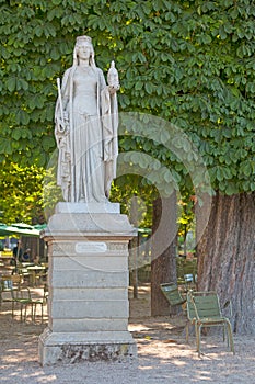 Statue of Berthe at the Luxembourg Garden in Paris photo