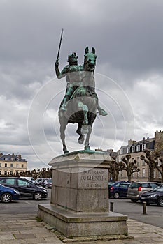 Statue of Bertrand Du Guesclin, Dinan, France