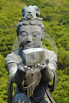 Statue at Big Buddha temple, Lantau Island, Hong Kong