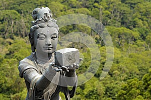 Statue at Big Buddha temple, Lantau Island, Hong Kong