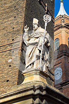 Statue of Bishop St. Petronius in Bologna