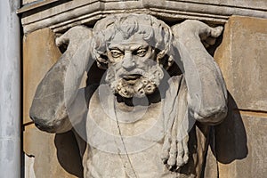 Statue of blacksmith Juraj Corgon  in Nitra - Slovakia