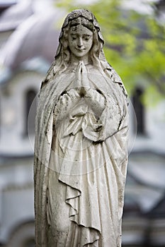 Statue of The Blessed Virgin. Kielce, Poland.