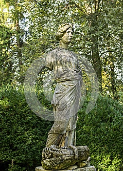 Statue in the Botanical Garden in Cluj Napoca, Romania