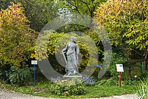 Statue in the Botanical Garden in Cluj Napoca, Romania