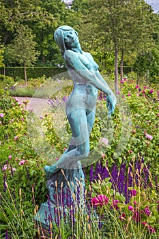 Statue in the botanical garden of the garden association in Gothenburg