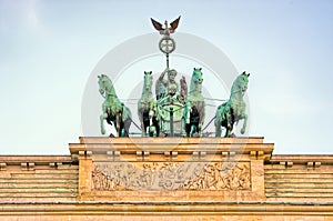 Statue on Brandenburg Gate, Berlin, Germany
