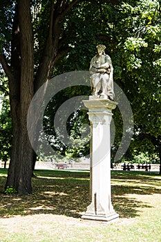 Statue in Bratislava Castle famous sight of slovakia