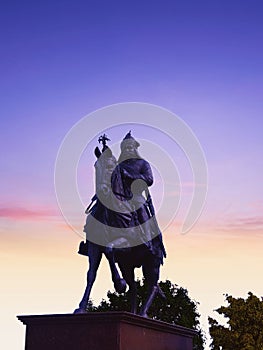 Statue of brave man maharana pratap photo