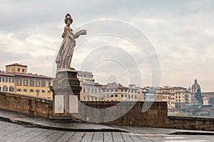 Statue on the bridge of Santa Trinita