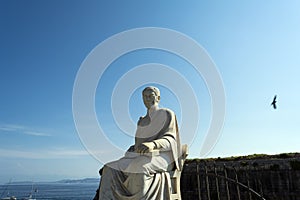 Statue of British High Commissioner Guilford in the Boschetto Park in Corfu Town, Greece photo