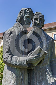 Statue of the Brothers Grimm in Kassel
