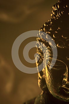 Statue of Buddha Illuminated By Morning Sunlight