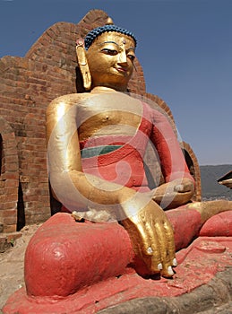 Statue of Buddha located at Swayambhunath