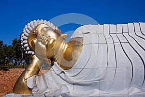 Statue of Buddha lying down photo