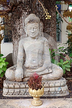 Statue of buddha in Royal Palace at Phnom Penh