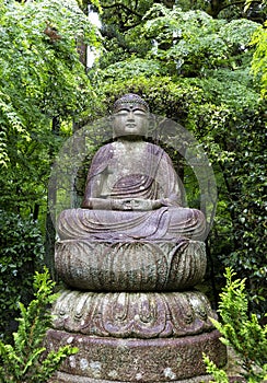 Statue of Buddha at Ryoan-ji temple in Kyoto