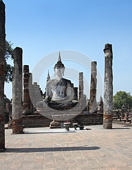 Statue of Buddha in Sukothai Historical Park.