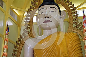 statue of buddha in a temple (sakya muni buddha gaya) - singapore