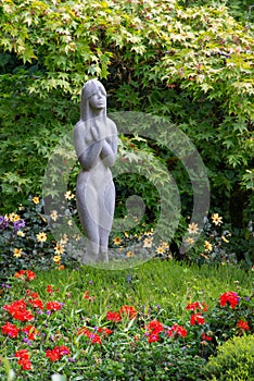 Statue in Butchart Gardens, Victoria, Canada