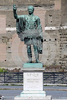 Statue CAESARI NERVAE Augustus, Rome, Italy