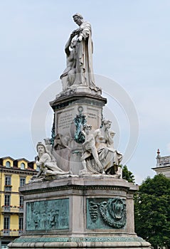 The statue of Camillo Benso of Cavour