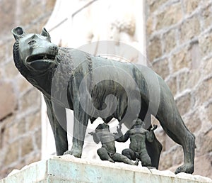 Statue of capitoline wolf also called LA LUPA in Italian Languag