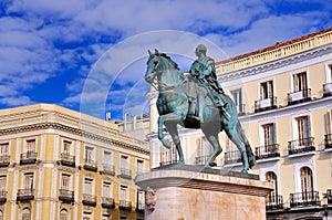 Statue of Carlos III on Puerta del Sol, Madrid