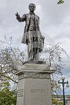 Statue of Cartier in Quebec City Canada