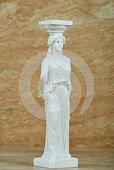 Statue of Caryatid, Parthenon of Acropolis in Athens.