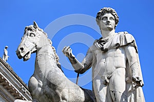 Statue of Castor in Rome, Italy