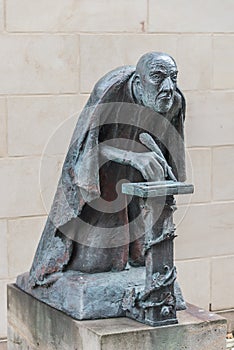 Statue of a catholic penman at Chapel Saint Magdalena at Petri