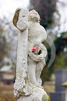 Statue in a cemetery