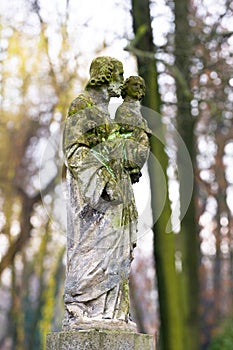 Statue in a cemetery