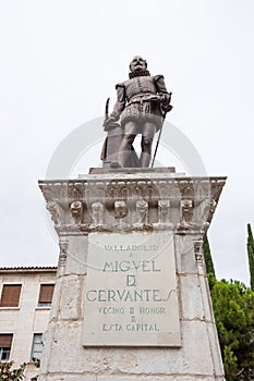 Statue of Cervantes in Valladolid, Spain photo