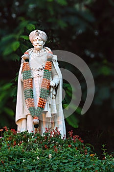 Statue of Chama Raja Wadiyar the 10th in Bangalore.