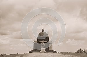 Statue and chapel on Radhost