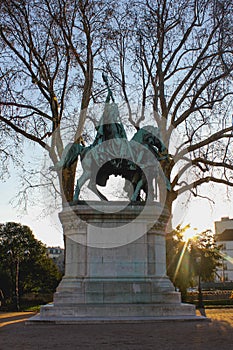 Statue of Charlemagne in Paris, France