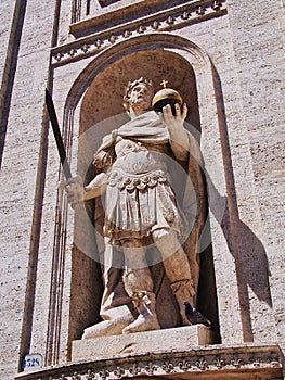 Charlemagne Statue at San Luigi dei Francesi in Rome, Italy photo