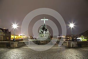 Statue on the Charles Bridge in Prague, Czech Republic