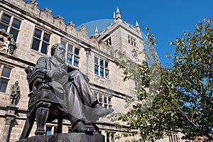 Statue of Charles Darwin Shrewsbury Shropshire September 2020