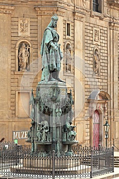 Statue of Charles IV on KriÅ¾ovnickÃ© Square, Prague Praha, Czech Republic CeskÃ¡ republika
