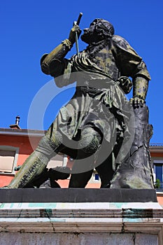 Statue of Chevalier Bayard in Grenoble photo