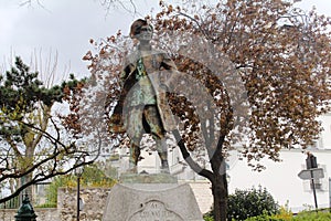 The statue of Chevalier in Montmartre, Paris photo