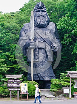 Statue of the Chief at Shiraoi Ainu Village