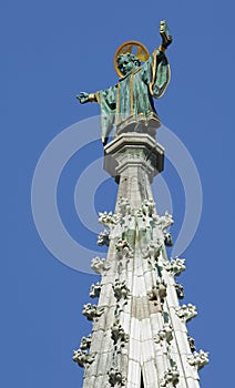 The statue of the child of Munich in Bavaria