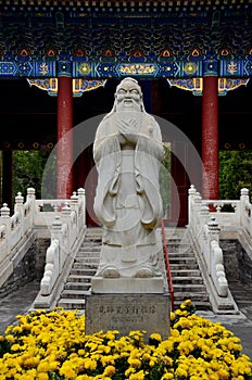 Statue of Chinese philosopher Confucius Beijing China